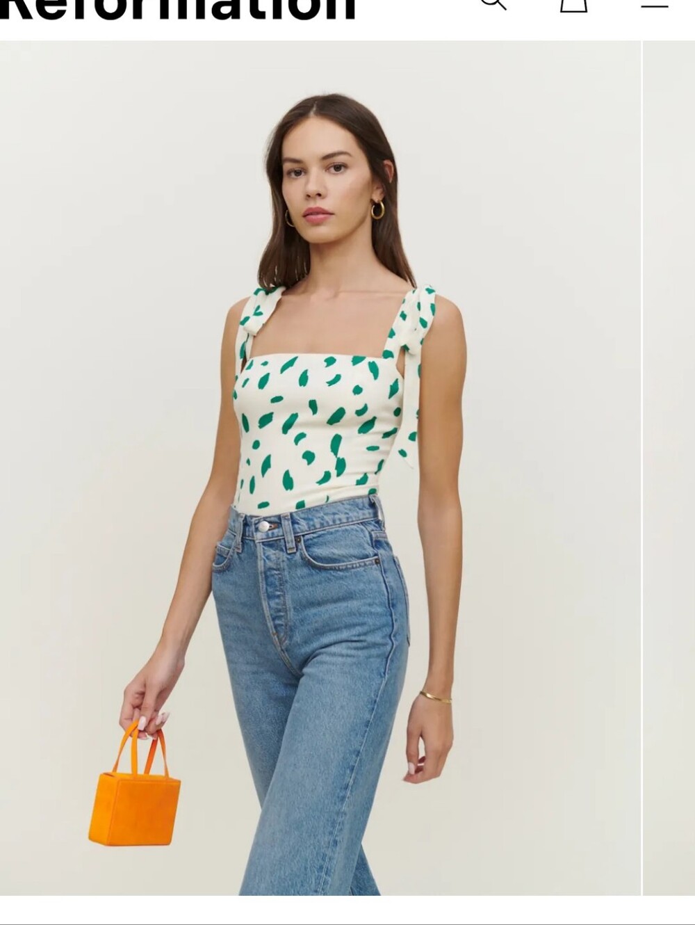 Reformation Ellora Top Paint - Size 8